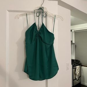 Banana Republic Satin Green halter